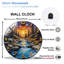 Horloge murale Sunset River Waterfall