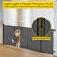Mesh and Polyvinyl Chloride (PVC) Adjustable Pressure Mounted Pet Gate Free Standing Pet Gate Wall Mounted Pet Gate Pet Gate Accessory With Door