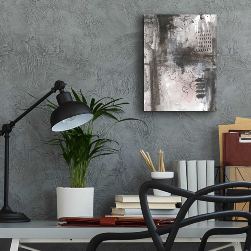 «Gray Matter II» par Courtney Prahl, art mural en verre acrylique, H 16 po x l 12 po x P 0,13 po