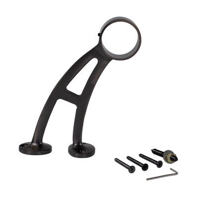Support de pied de lit en bronze huilé de 2 po de diamètre x H 4-1 / 2 po pour barre de 2 pouces