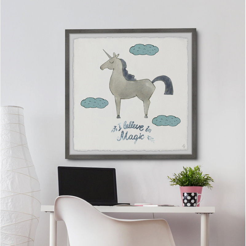 «I Believe in Magic - Unicorn» par Dahill, reproduction encadrée, H 12 po x l 12 po x P 1,5 po