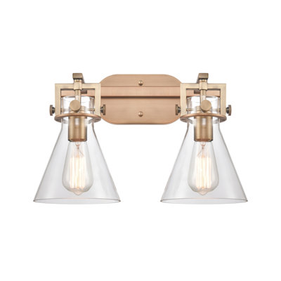 Éclairage pour meuble-lavabo à 2 lumières Shauna Cone 17 po