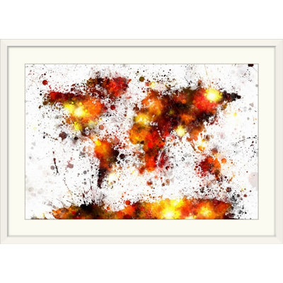Francy " World Map Paint Splashes " by Michael Tompsett