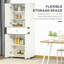 Armoire de cuisine 72 po sur pied avec 2 grandes armoires à double porte et 1 tiroir central, blanc