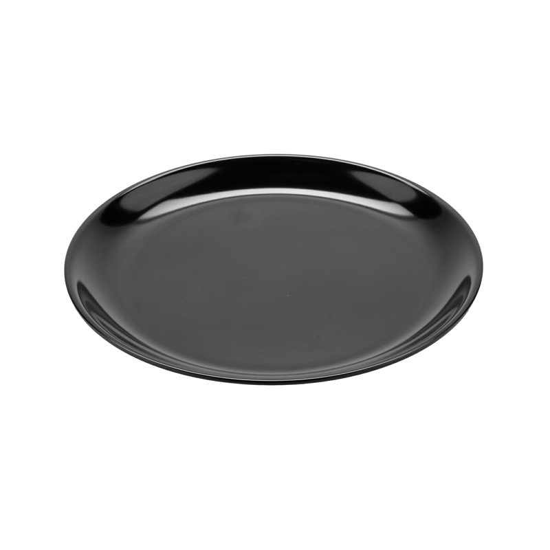 Assiette en mélamine de 9,5 po (ensemble de 12), Noir