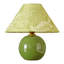 Lampe de table en céramique brillante 11,81 po avec flocon de neige et abat-jour en tissu-636024536
