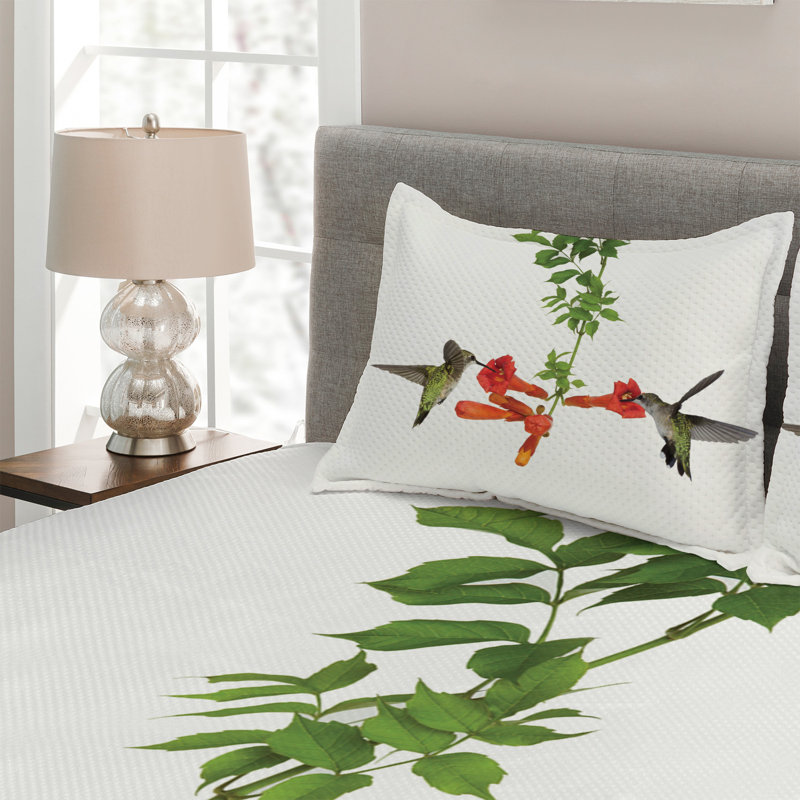 Farmhouse / Country Polyester Floral Coverlet