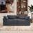 Segal 8 Piece Cloud Upholstered Oversized Modular U Shape Soft Chenille Compression  Chaise Sectional Sofa  with Wide Arms and Pillows, No Assembly Required-1792539137
