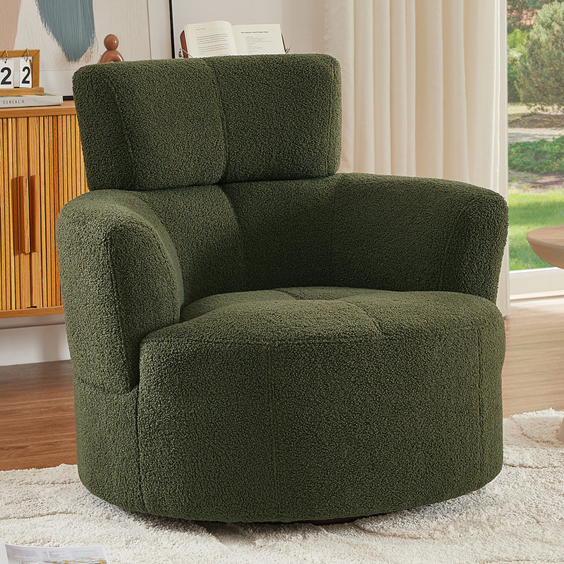 Fauteuil demi-tonneau pivotant l 36,98 po, Vert