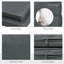 Outsunny Set of 2 Garden Chair Cushions with Ties 45 x 45cm-278546505