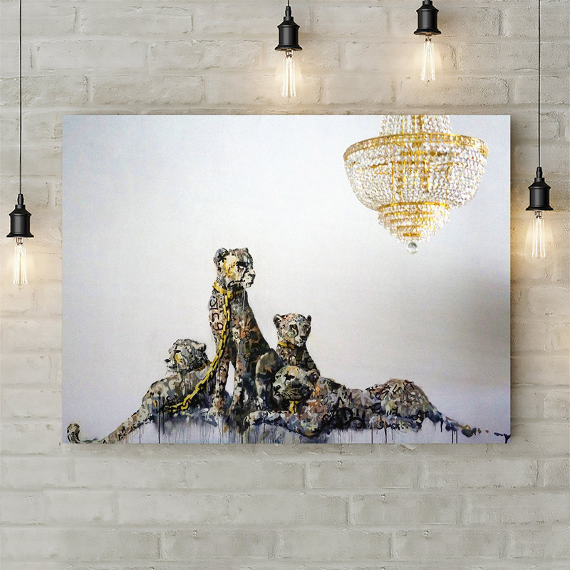Cheetah - Leopard - Wrapped Canvas Print, 84cm H x 120cm W x 3.8cm D