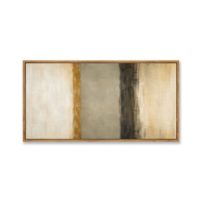 Textured vertical band composition Framed Wall Art, Ready to Hang, 60 x 30 Inches