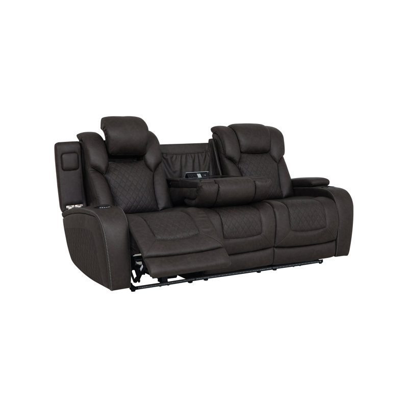 Canapé en microfibre gris foncé Wendell