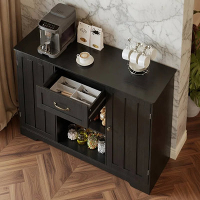45.7''W Stand Kitchen Pantry with Double Doors, Adjustable Shelves and Large Drawer.
