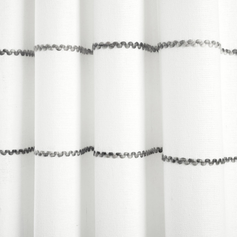 Semi Sheer Pair, 42"W x 84"L, Gray Ombre