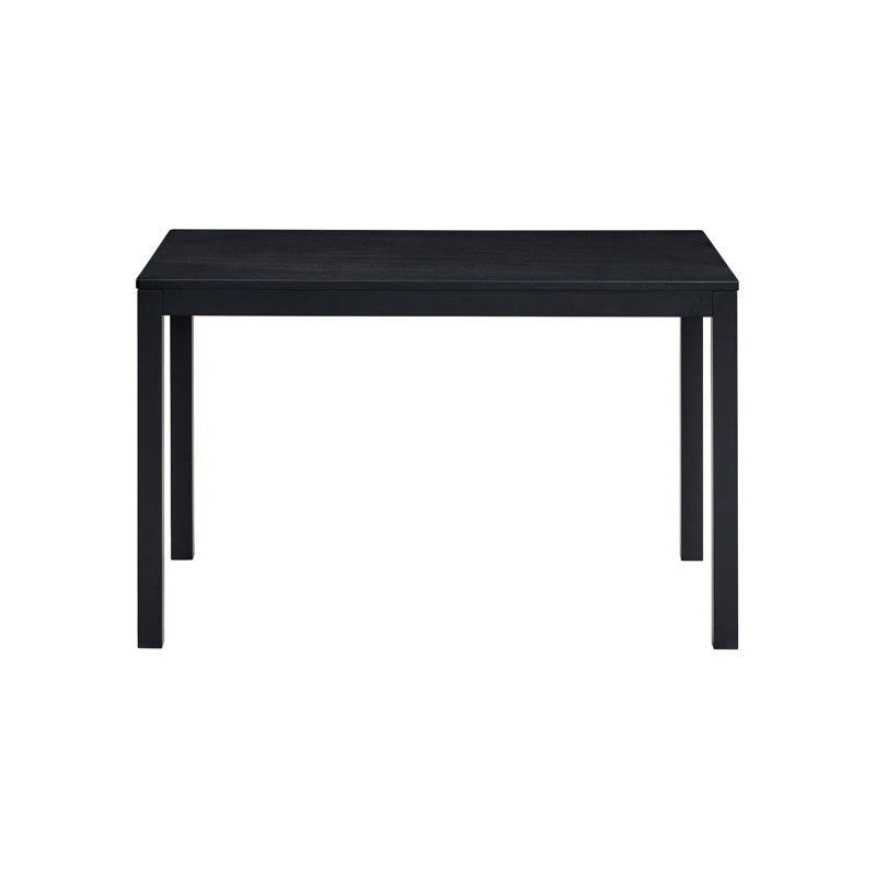 Table rectangulaire noire pour les repas de groupe, plateau de table de 19 mm d'épaisseur, placage de bois, capacité de poids de 100 lb, repas de sol de 27 po, plateau, bois synthétique, capacité