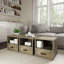 Table d'appoint empilable avec tiroir, gris-1740237511