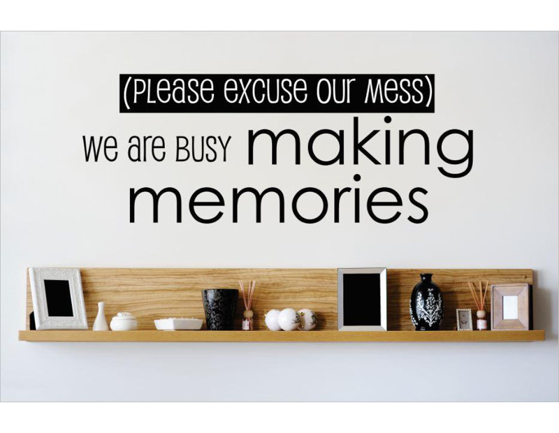 Text & Numbers Wall Decal, 8" H x 20" W x 0.16" D