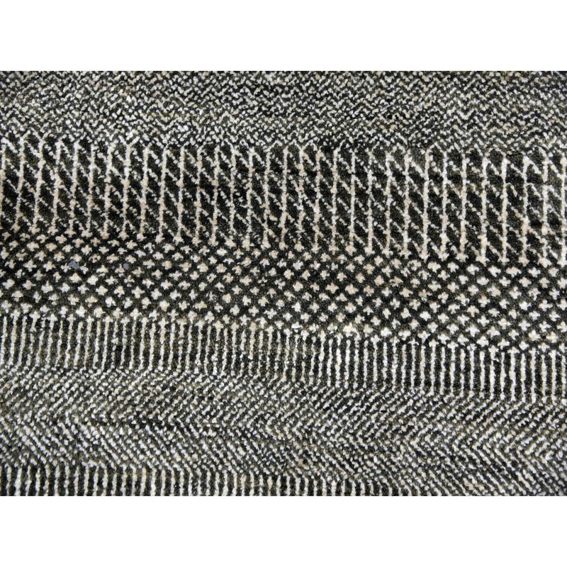 Tapis gris nouvel âge en soie 8 pi 1 po x 10 pi 3 po Joanah
