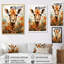 Adorable girafe dans un champ de fleurs sur toile-451100530-451100488