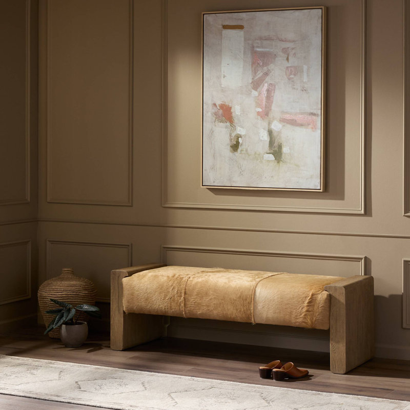 Knox Accent Bench-Light Hair on Hide