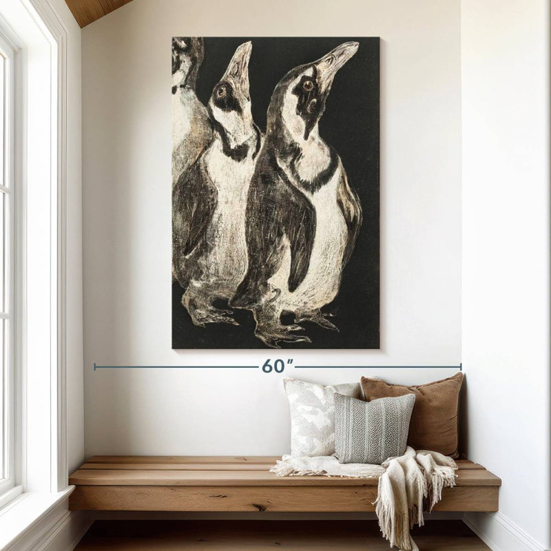 Brampt Drie Pinguins, 51" H x 34" W