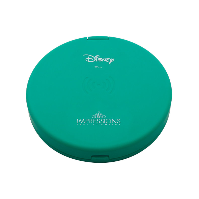 Miroir Aurora avec base de chargement sans fil et bande lumineuse à DEL réglable, Vert