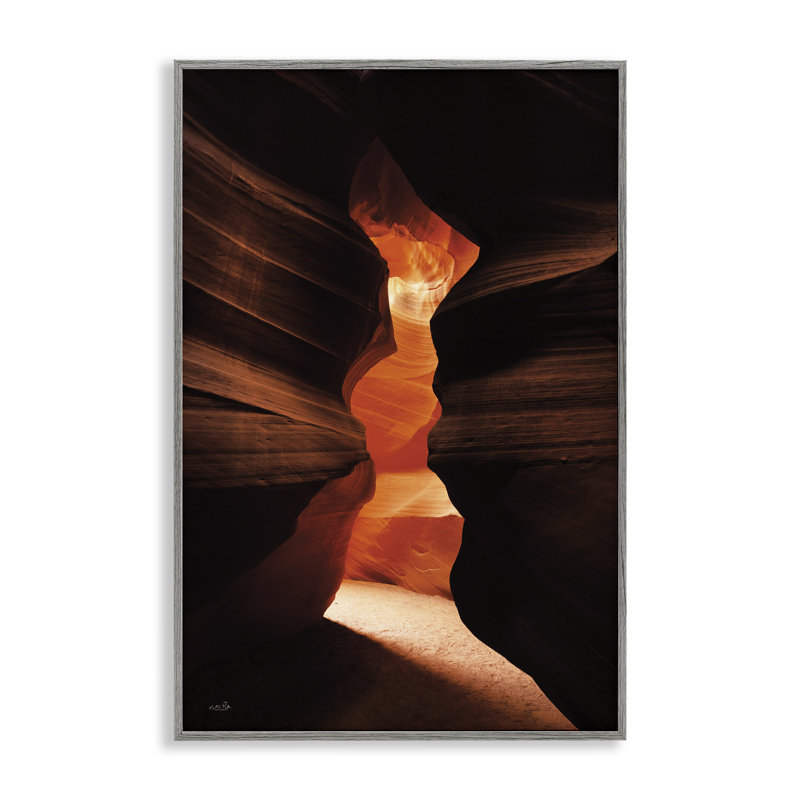Sunlit Canyon Cave, art de la giclée encadrée par Martin Podt, Estampe numérique Farmhouse, H 24 po x l 16 po