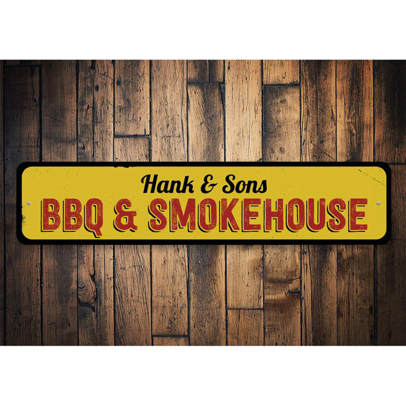 Plaque en aluminium BBQ & Smokehouse, H 6 po x l 24 po x P 0,063 po