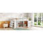 Lit escamotable en bois avec tiroirs et armoires de rangement-760165199