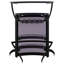 Bar à domicile à 2 niveaux en métal noir avec tablettes de rangement 33,5 x 21 x 41,5 po
