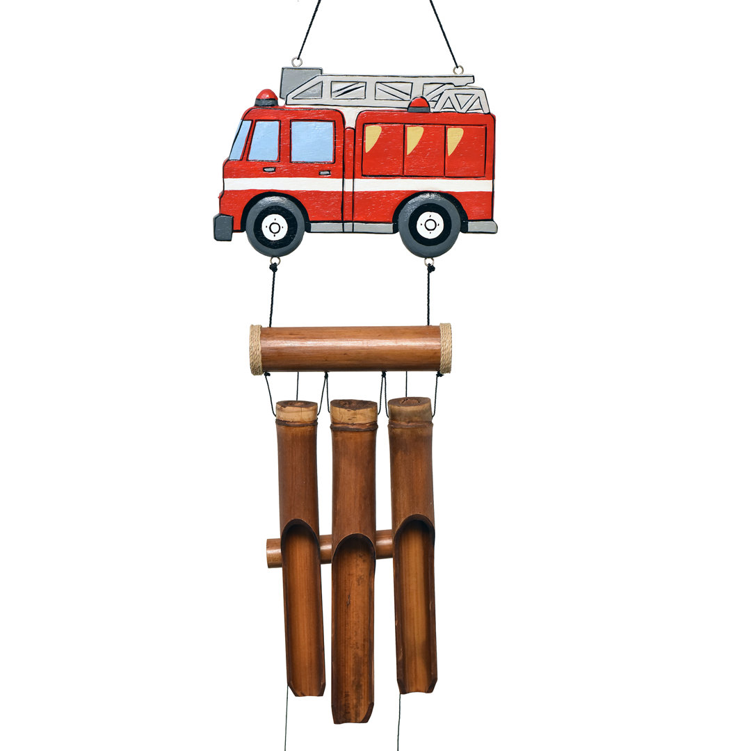 Nikolai Bamboo Transportation Wind Chime Cohasset Gifts & Garden