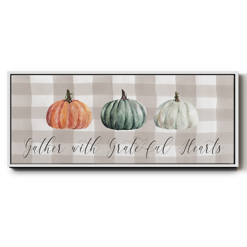 «Gather With Grateful Hearts», toile encadrée