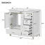 Meuble-lavabo avec lavabo, 2 portes à fermeture douce et 5 tiroirs-1545350907