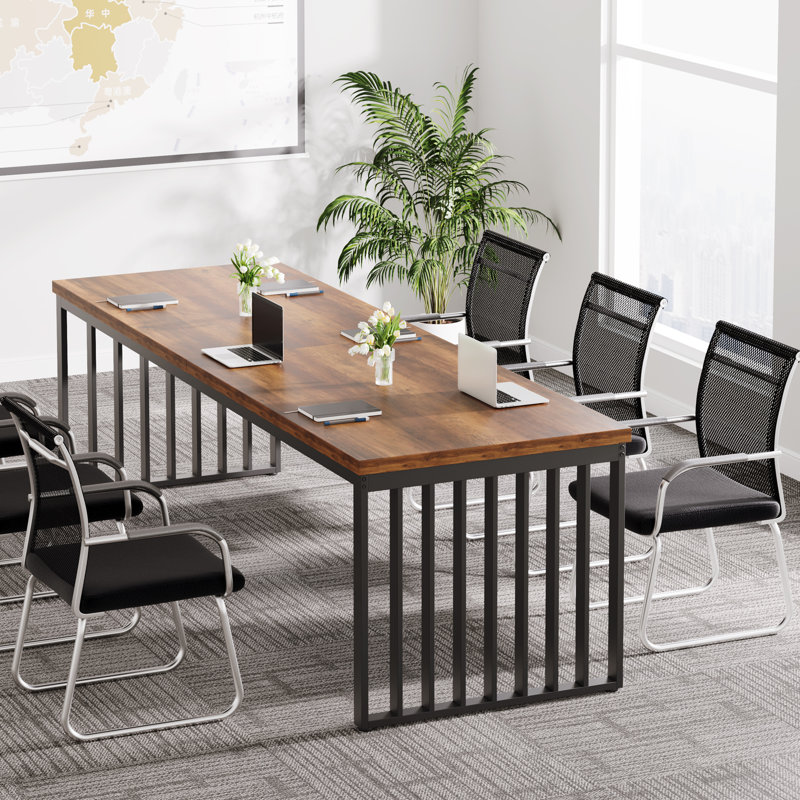 78.74 Inch Extra Long Conference Table (Chairs not included), Brown