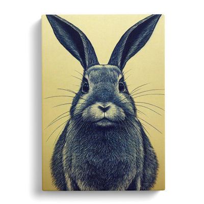 Edyth Rabbit Face - Wrapped Canvas Print