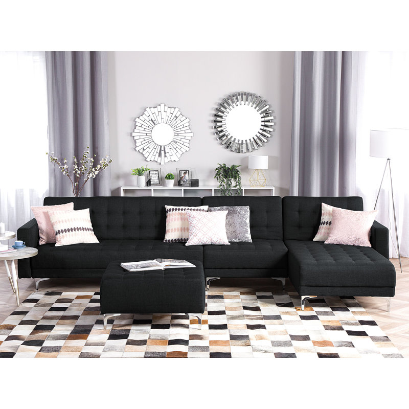 Finnegan 5 Seater Sofa Bed, Right Hand Facing, Graphite