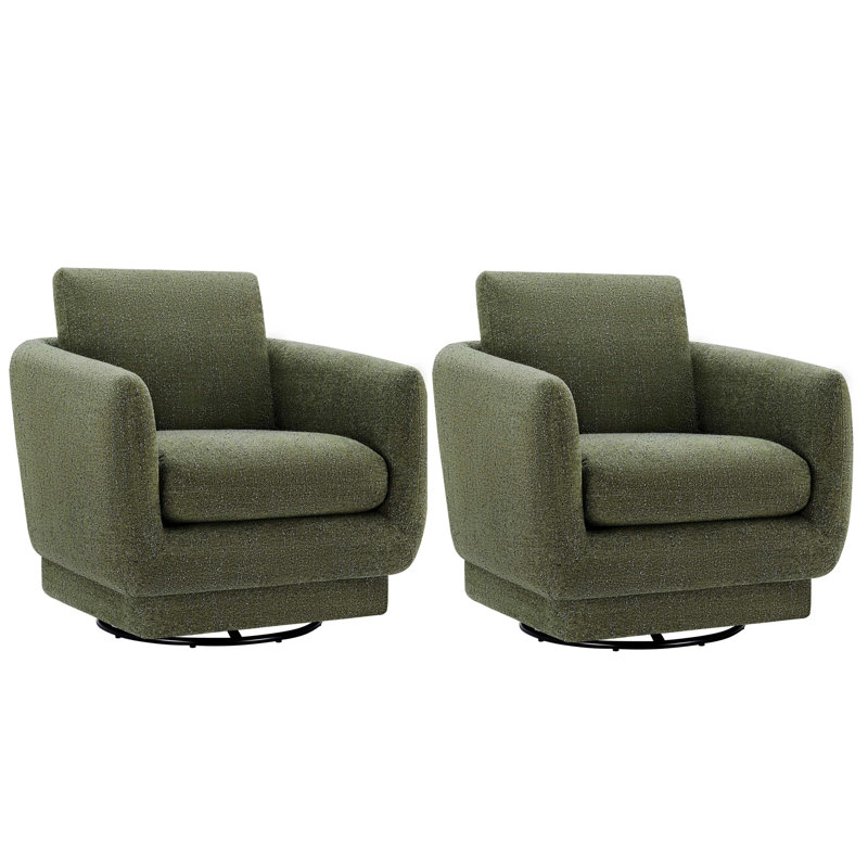 Fauteuil pivotant de 33 po de large Ramel, Forêt douce