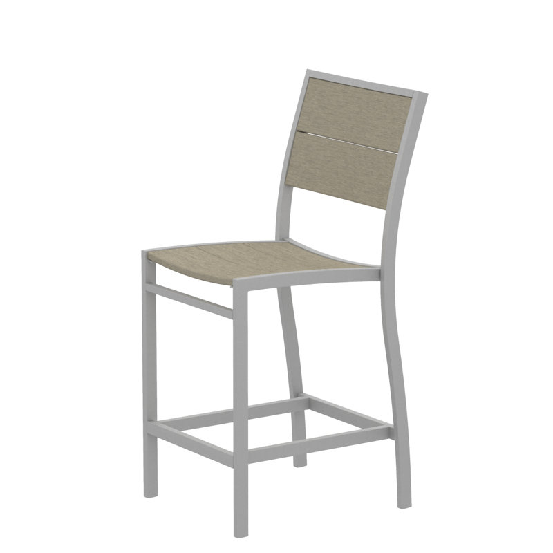 Chaise d'appoint POLYWOOD Surf City, Argent texturé / Château de sable