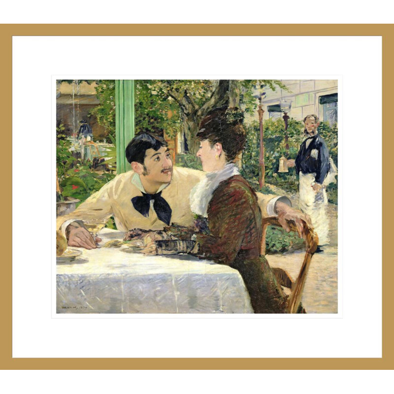 «The Garden of Pere Lathuille» par Edward Manet, impression giclée sur cadre, H 17,75 po x l 20,22 po