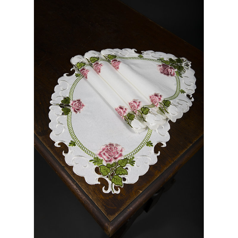 Chiffon de plateau Summer Rose Embroidered Cutwork