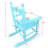 S Rocking Chair, Blue - Solid Hardwood For Durability Indoor/Outdoor Comfortable Footrest Padding Seat Structure Indoor & Outdoor Calf Muscles And Bones Support-1262358844