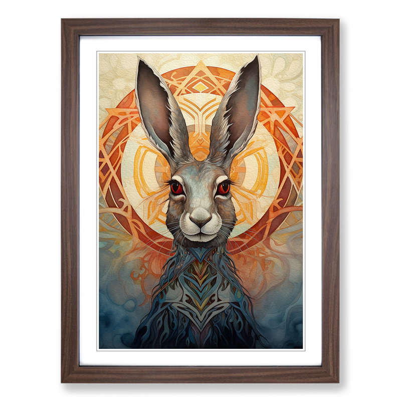Hare Symbolism Art - Framed Print, 46cmH x 34cmW