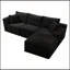 Canapé d'angle modulaire Cloud de 264 cm (103,9 po) avec méridienne en L et assise profonde. Aucun assemblage requis pour le salon.-903557407-903557400