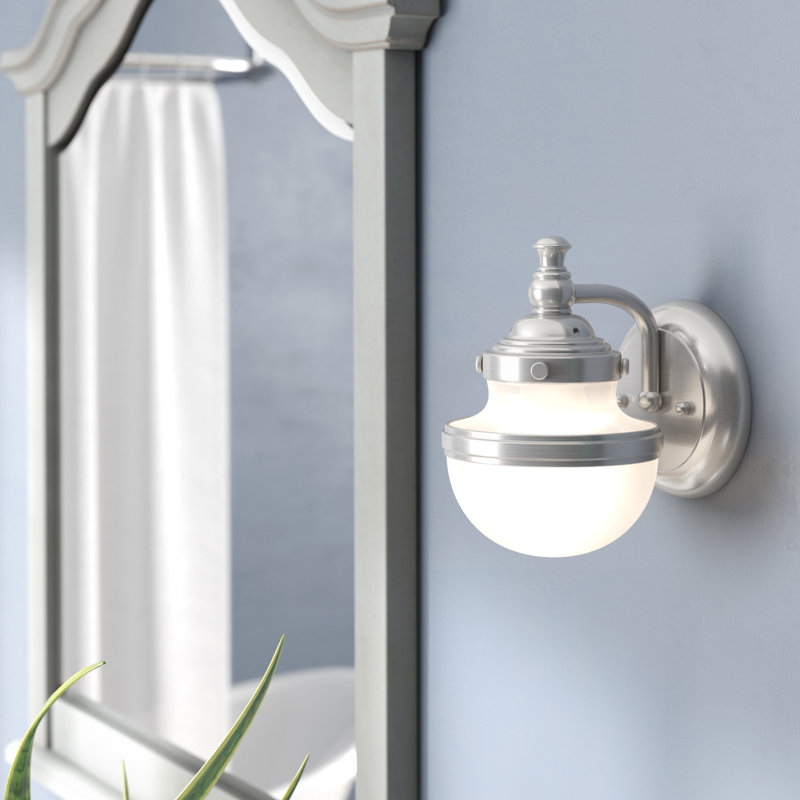 Aseret Armed Sconce, Brushed Nickel