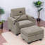 Fauteuil inclinable brun avec dossier réglable, rangement et charge USB
