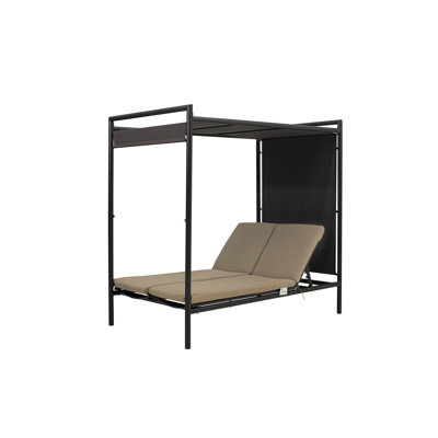 Outdoor Patio Daybed With Adjustable Canopy Bed