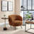 Jura Foam Upholstered Solid and Manufactured Wood Frame Lounge Chair with Gold Metal Legs -325395122