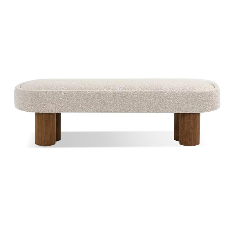 Banc en velours de style moderne pour la chambre à coucher et le vestibule, H 16,93 po x l 55,12 po x P 17,72 po