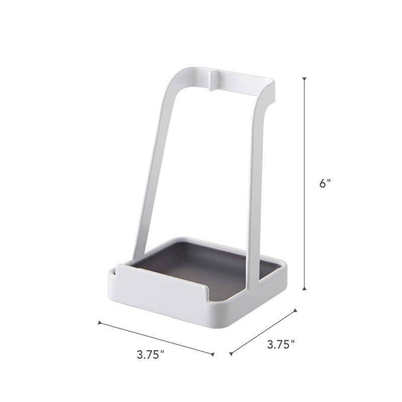White Steel Kitchen Utensil and Lid Holder